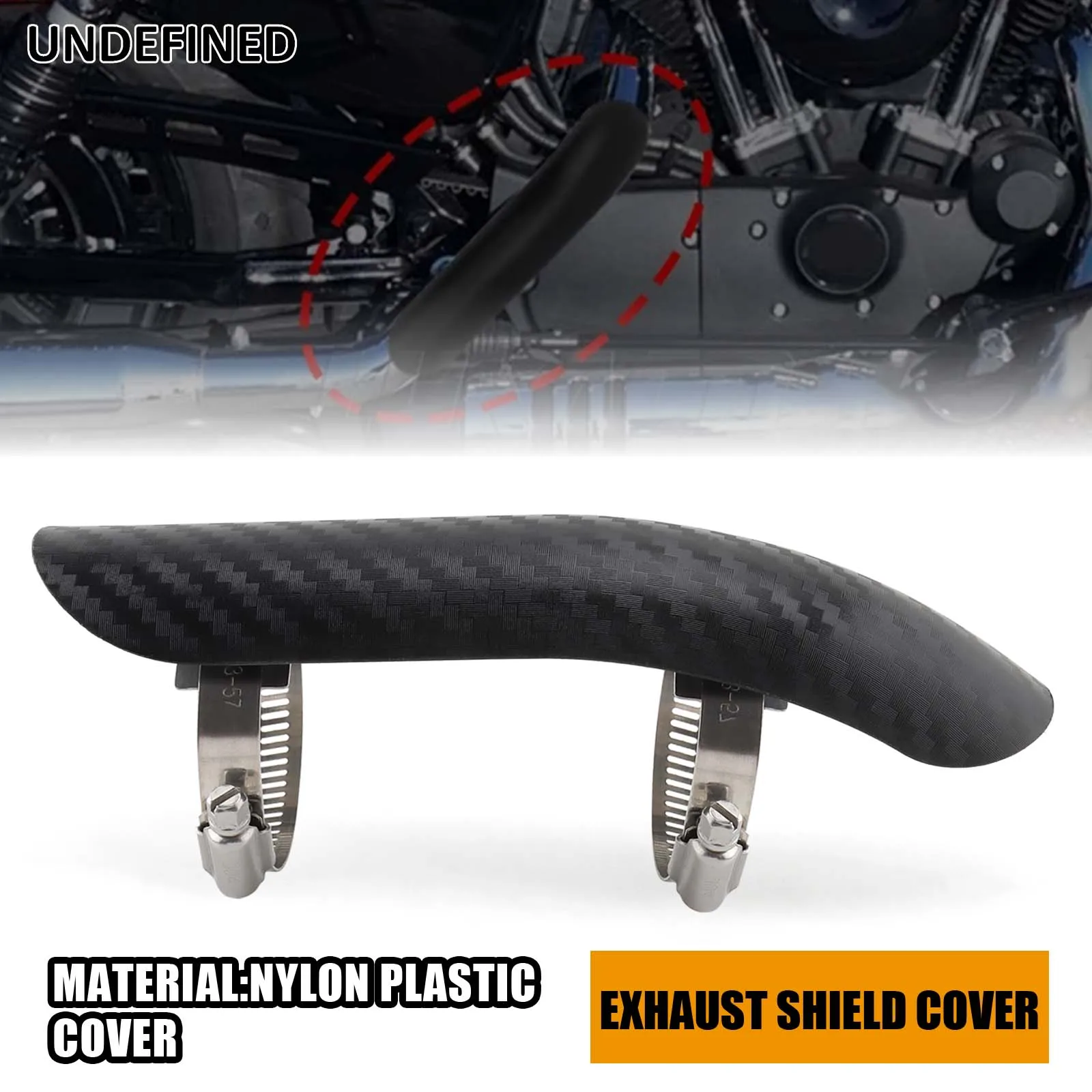 Motorcycle Exhaust Muffler Pipe Heat Shield Cover Heel Protector Guard For Harley Honda Yamaha Kawasaki Chopper Custom Universal