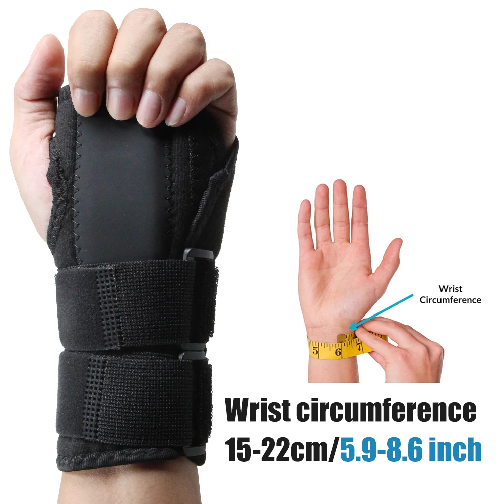 1PCS Carpal Tunnel Wrist Brace Support with 2 Straps & Metal Splint Stabilizer - Helps Relieve Tendinitis Arthritis Carpal Tunel