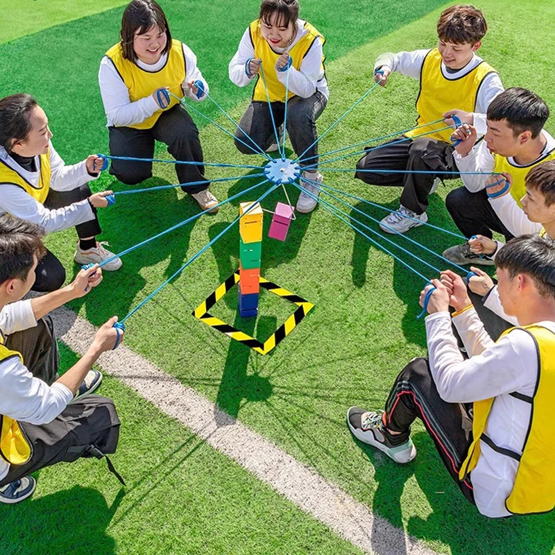 Torre ao ar livre Building Game, Cooperativa Jogar Brinquedos, Movimento Criativo, Escola Empresa Fun Juguetes Divertidos Para Adultos