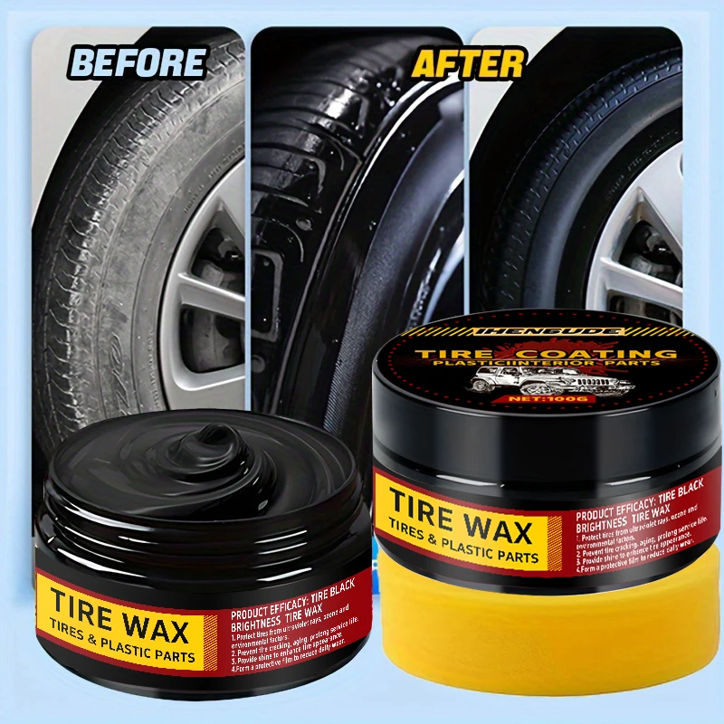 

1 шт., 100 г яркого воска для шин автомобиля и автофургона — ремонт и обслуживание салона, обновление пластика для мотоцикла, ремонт приборной панели, лак для обычных автомобильных шин