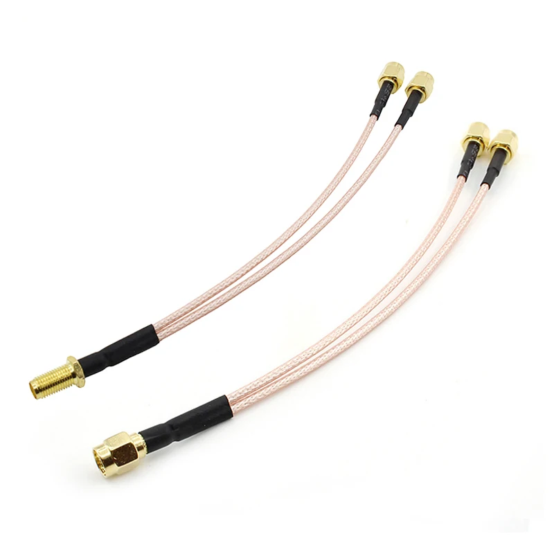 1 Stück 15 cm 6'' RG316 SMA Stecker-Buchse auf 2x SMA Stecker Y-Trennkabel RF-Jumper-Pigtail-Kabel für 3G 4G Router-Antenne – Detail 2