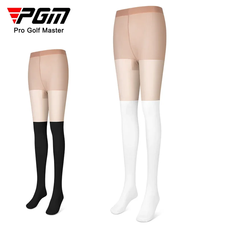 PGM Summer Women Patchwork Elastic Golf Leggings Ladies Casual Anti-uv Leg Socks Breathable Slim Fitting Panty-Hose Stocking