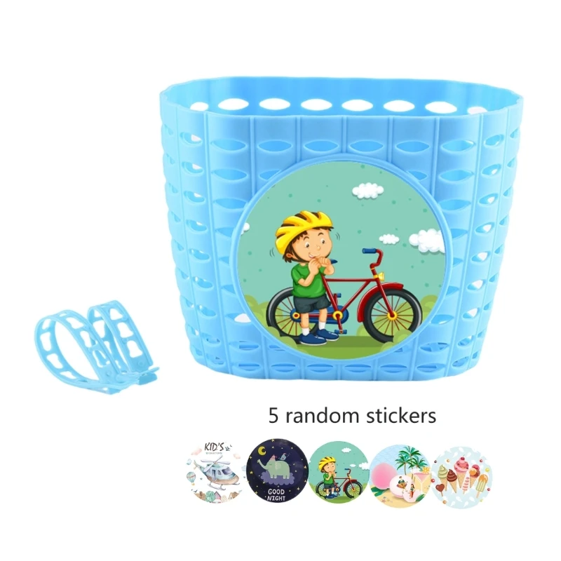 Kids Bike Basket for Boy and Girls Waterproof Plastic Teen Bicycles Basket