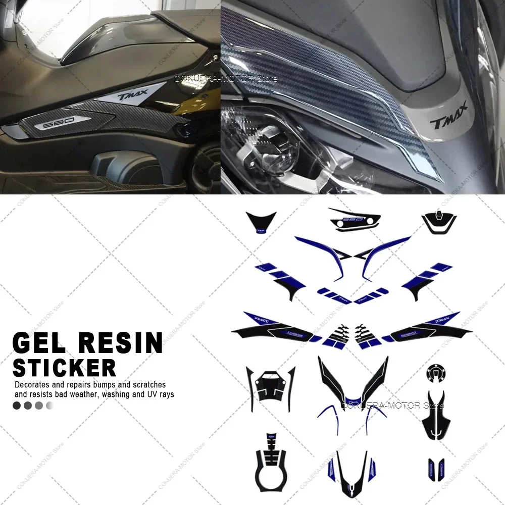 

Tank Pad For Yamaha TMAX 560 2022 Motorcycle Accessories 3D Epoxy Resin Protection Sticker Kit