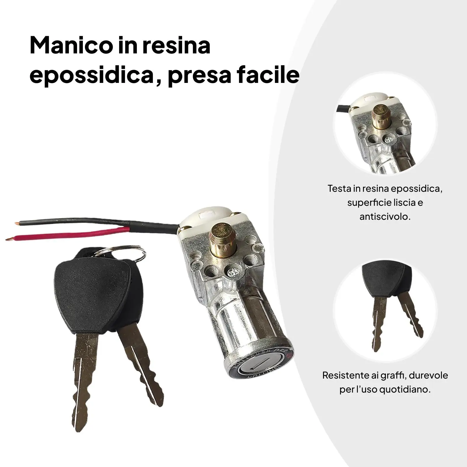 Ignition Lock Portable on/Off Key Switch Waterproof Lock for Biking