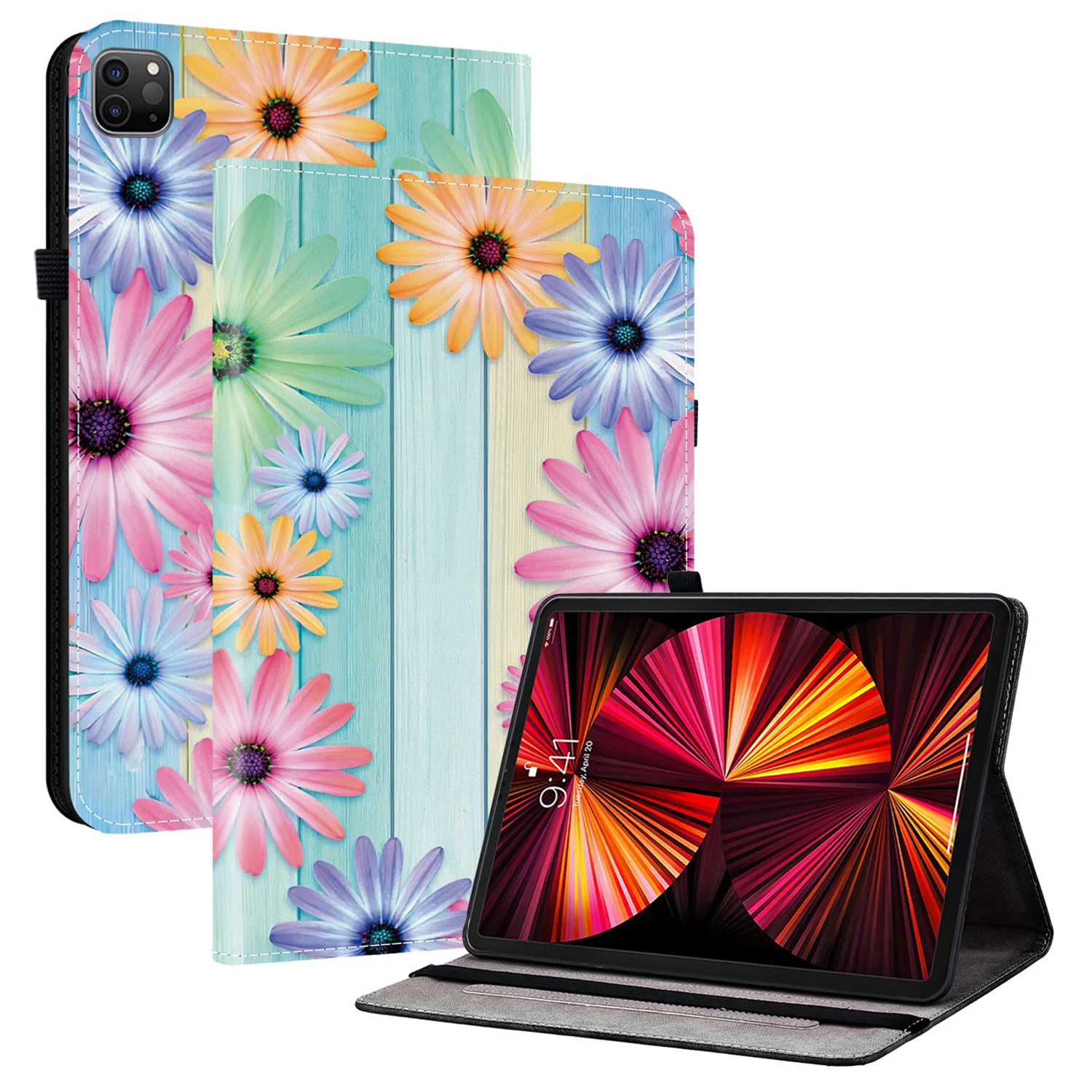 

Leather Case For iPad Air 13 (2025) / (2024) / Pro 12.9 (2022) / (2021) / (2020) Pattern Printed Tablet Cover with Card