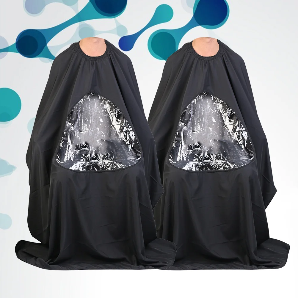

2pcs Transparent Hairdressing Cape For Salon Home Use Durable Wai Cloth Styling Apron Cut Perm Protective Cover