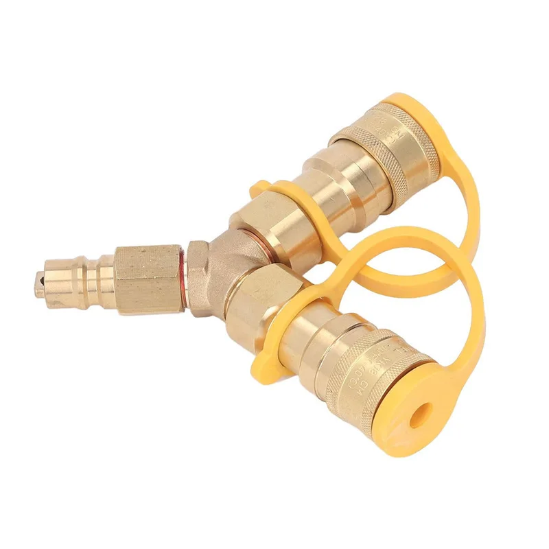 Y-type connector hexagonal tee quick gas connector 3/8Y-type connector quick