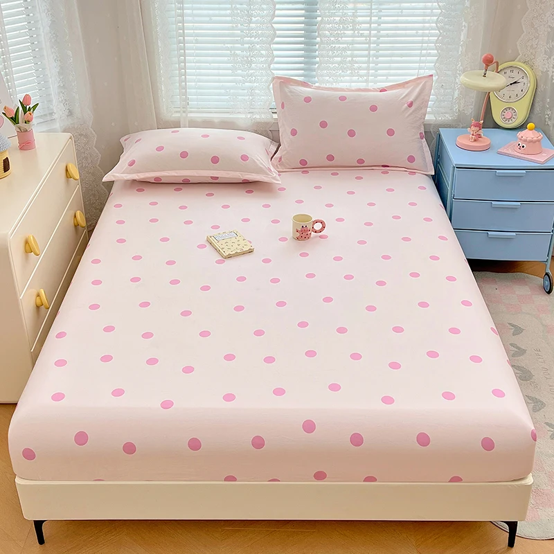 Sábana bajera elástica de estilo Simple, sábanas de 150/180 hojas para adultos y niños, funda de cama para habitación, drap de lit (funda de almohada necesita pedido)
