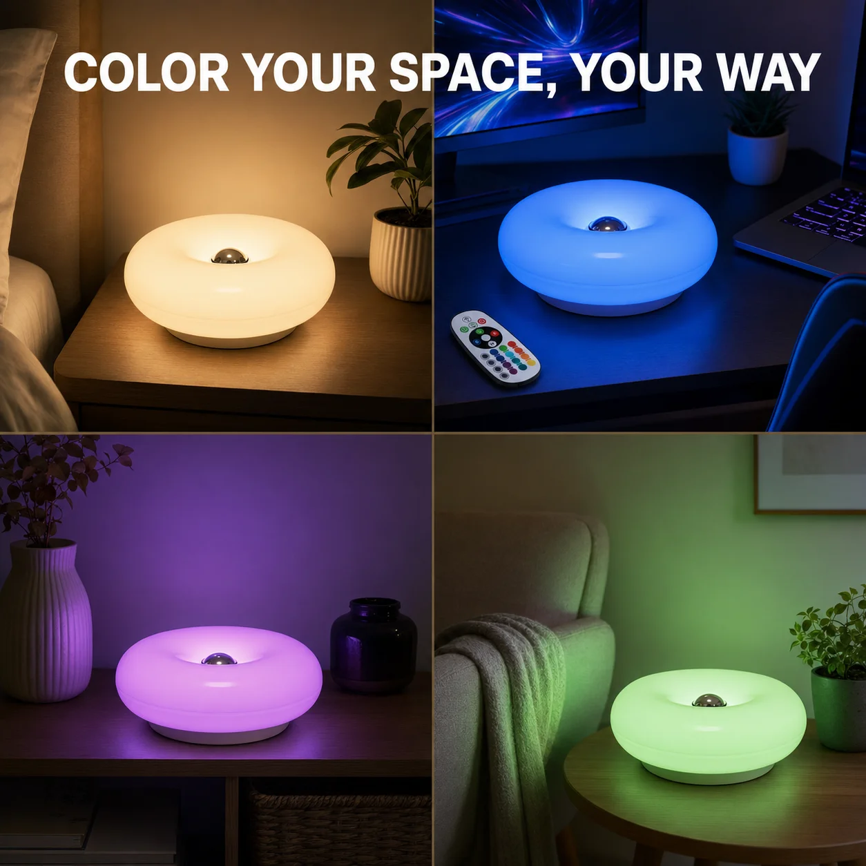 Lámpara Donut RGB, Lámpara de  - Ambient Lighting Decor For Room reseña y precio