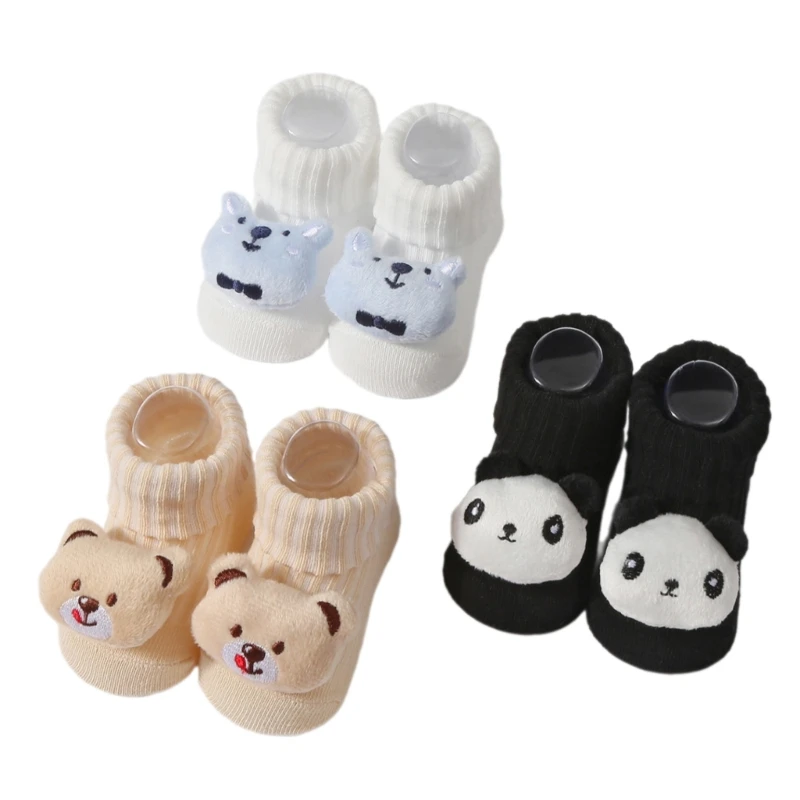 

2 Pairs/3 Pairs Knitted Socks Baby Ankle Socks for Toddlers Infants Newborns Kids with Cartoon Socks for 3-12 Month