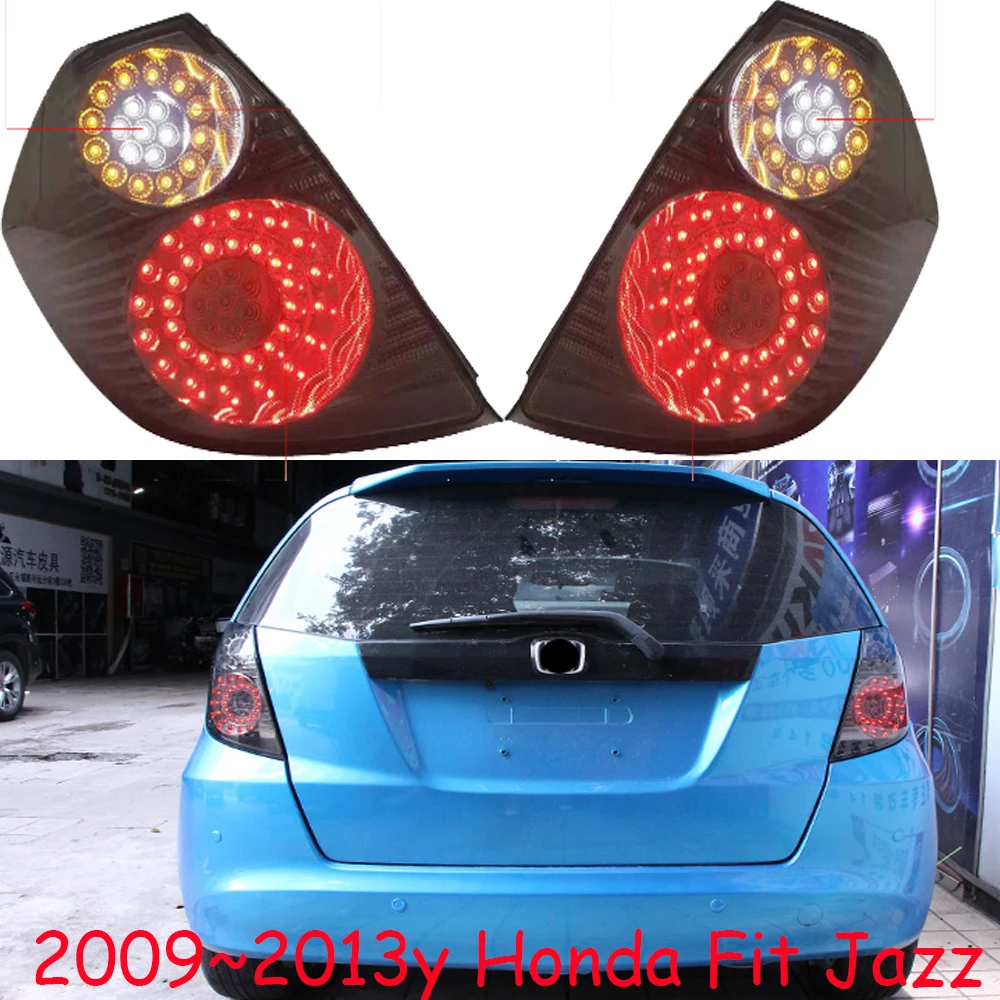 TaiWan car styling Fit Jazz tail light for 2009~2013y Jazz Fit taillight LED Tail Lamp rear trunk lamp drl+brake+reverse+turn