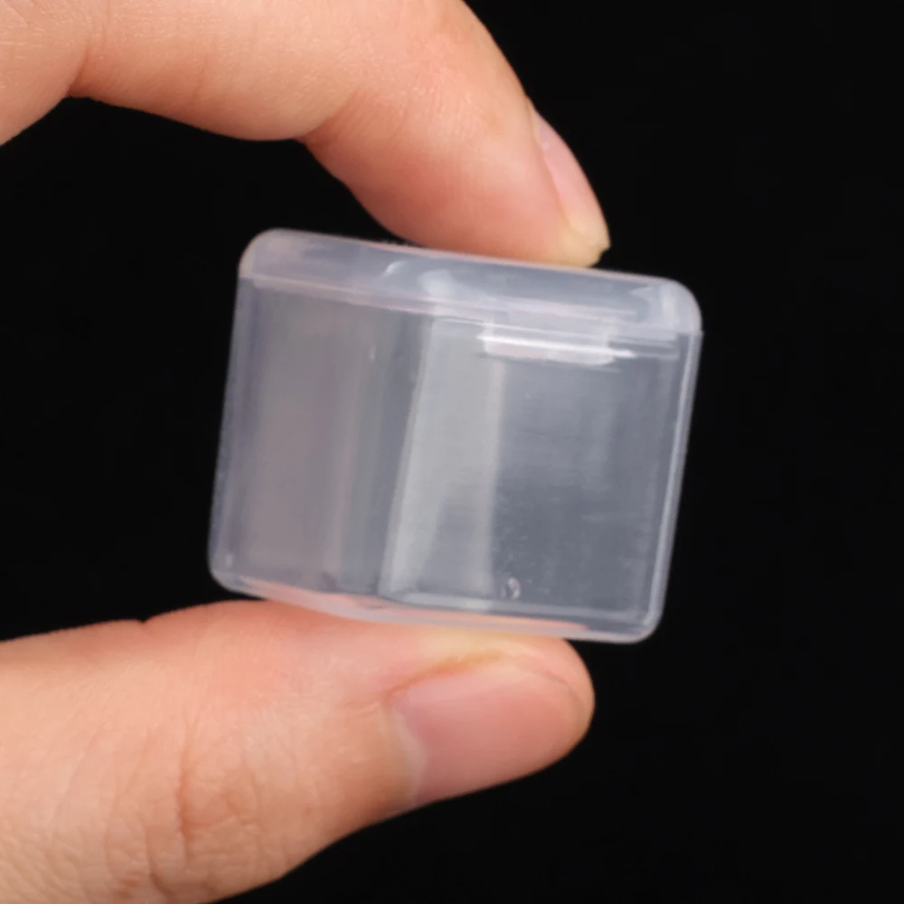 50/1pcs Mini Boxes Rectangle Transparent Plastic Box Jewelry Storage Case Container Packaging Box for Collecting Small Items