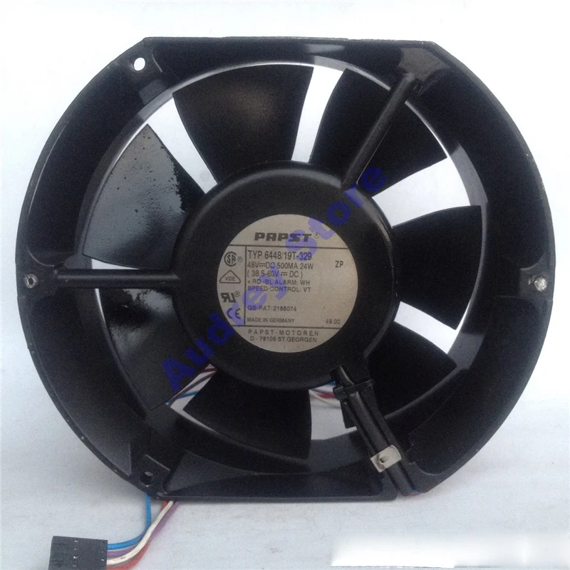 

Germany PAPST 17250 TYP 6448/19T-329 48V 24W 4 wire 17cm chassis fan air blower