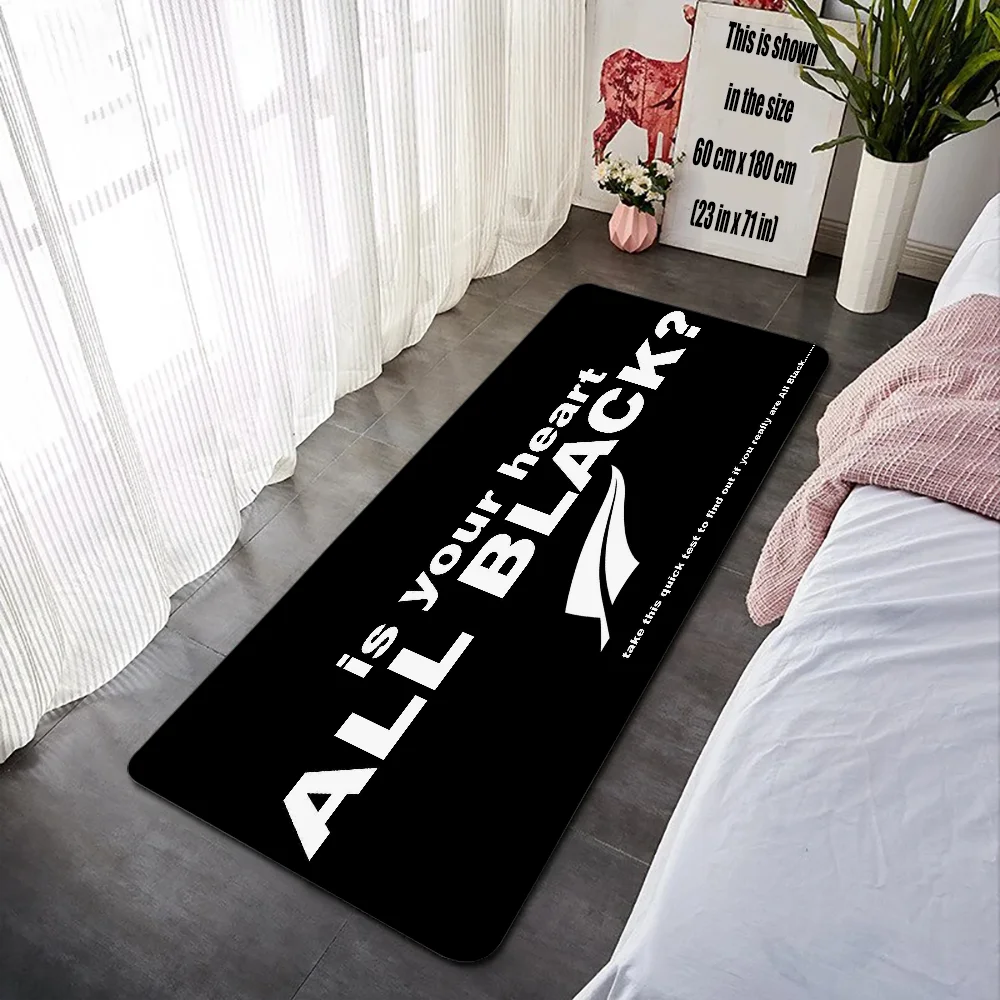 New Zealand All Blacks Carpet for Bed Room Mats Doormat Entrance Door Prayer Mat Cute Room Decor Balcony Home Decoration Rug