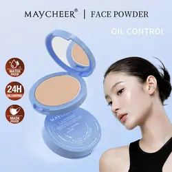 Silk Soft Mist Powder Cake Long-lasting Waterproof Texture Smooth Sace Face Powder Powder Polvo Press Control Oil Lady S3G3