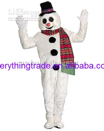 Nuovo personaggio adulto Halloween pupazzo di neve Costume della mascotte Halloween Christmas Dress Full Body puntelli Outfit Costume della mascotte