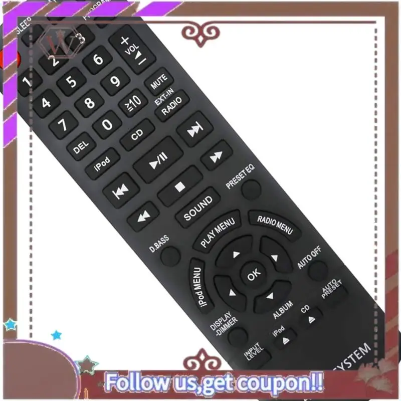 ABBG-N2QAYB000641 Remote Control Replacement Accessories For Panasonic Compact Stereo System SC-HC35 SCHC35 SC-HC35DB SCHC35DB