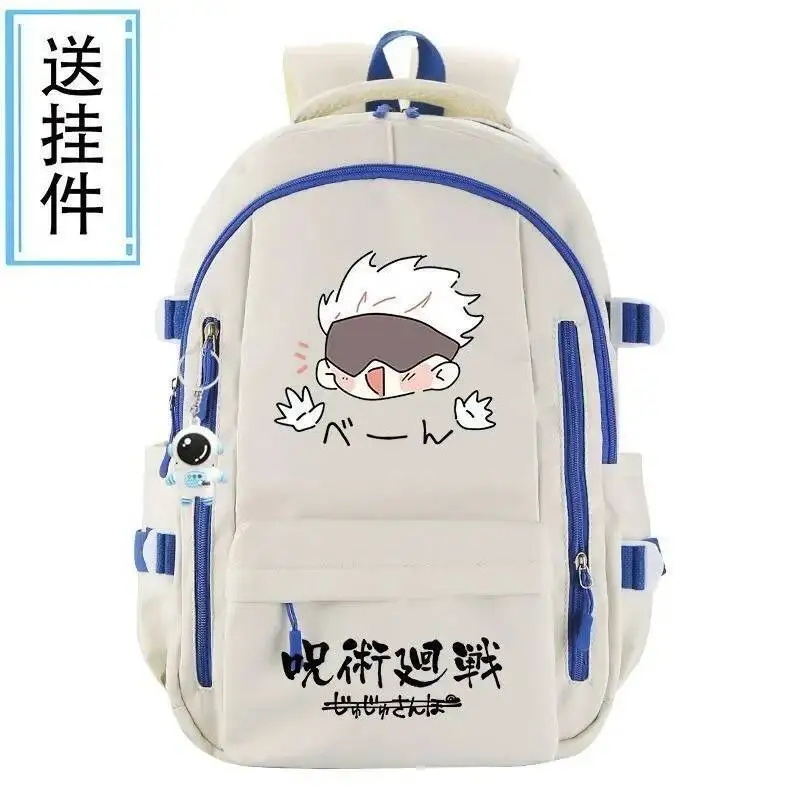 

Anime Game Breathable Mesh Black White Jujutsu Kaisen Student School Bags Large Capacity Mochilas Backpacks
