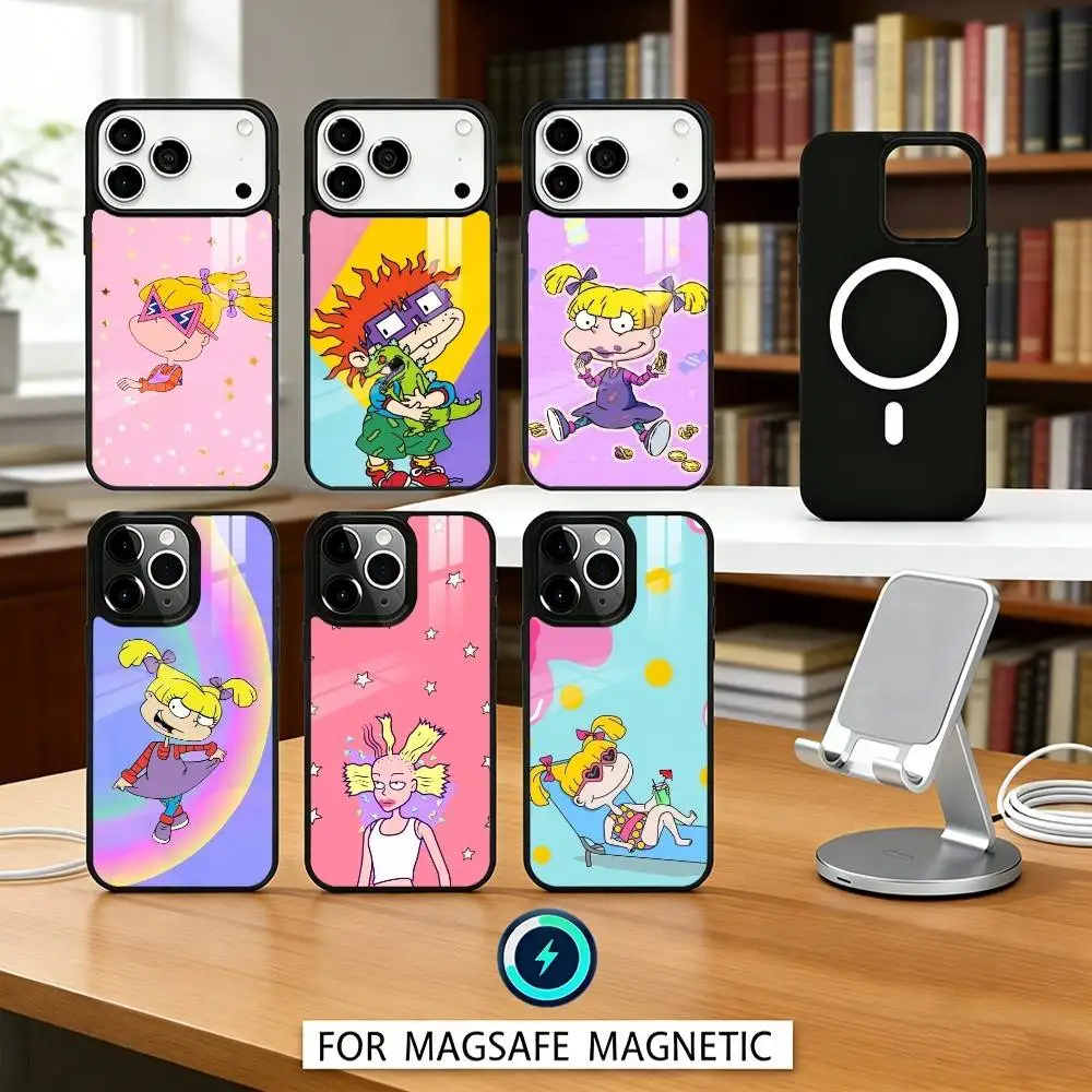 

Rugrat C-Chuckie A-AngelicaS Phone Case For iPhone 17,16,15,14,13,12,Pro,Max For Magsafe Magnetic Wireless Charging