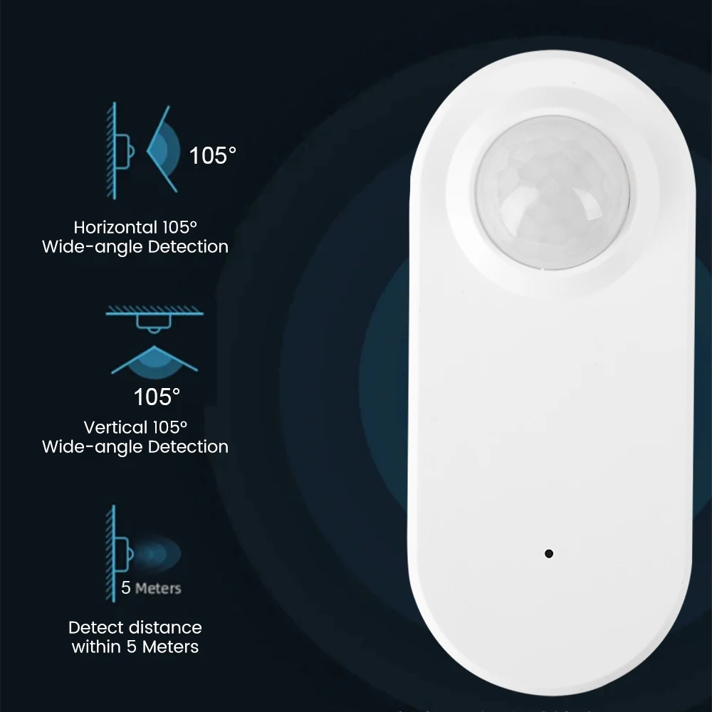 Imagem -04 - Detector de Presença Humana Luminância Detecção de Distância Smart Pir Motion Sensor Suporte Zigbee 2mqtt Home Assistant Funciona com Tuya