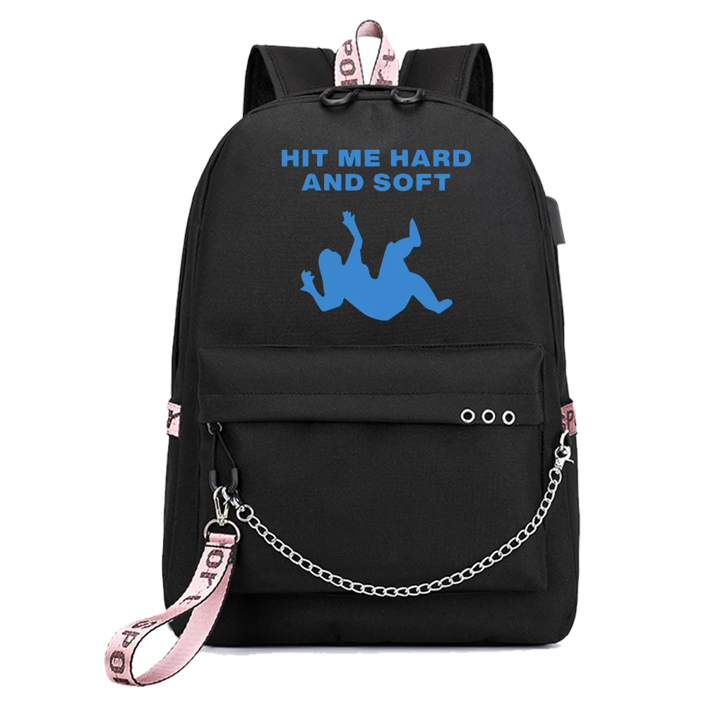 

Billie Hit Me Hard and Soft 2024 Tour Backpack Popular Music Fashion Travel Backpacks Outdoor Sport School Bag for Fans Gift