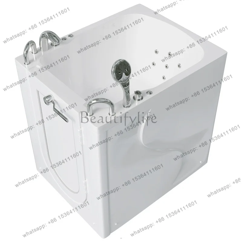 1 meter for the elderly, walk into the bathtub, sit and stand to assist in bathing, bathing and bathing, small apartment