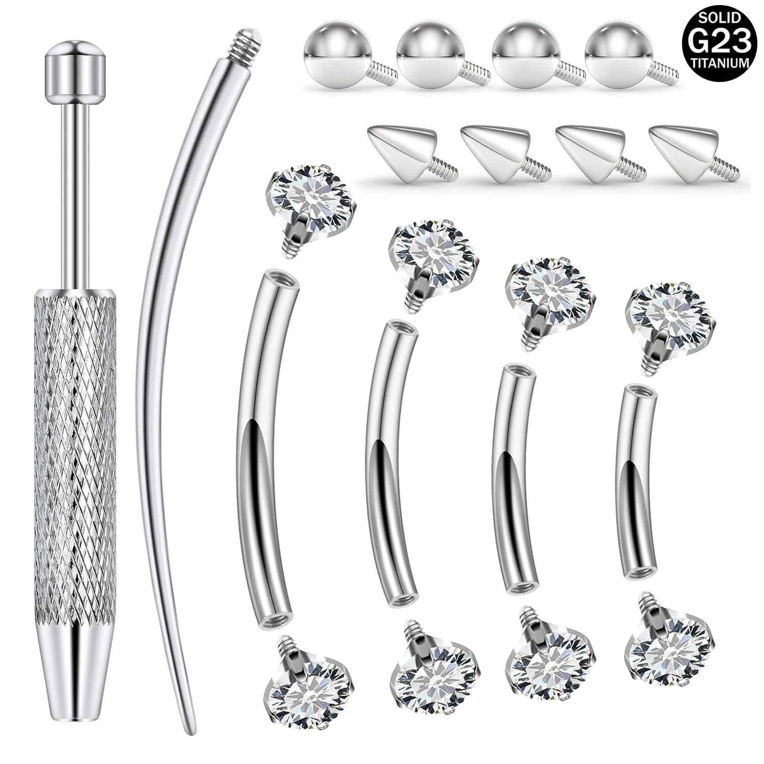 Body Jewelry Rings - 22pcs Set Anel de sobrancelha de