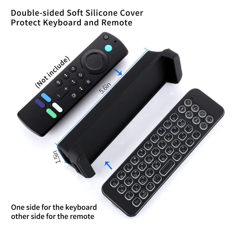 iPazzPort Mini Bluetooth Wireless Keyboard with Silicone Sleeve Control for Firestick/Max/Lite/Cube Echo Show 15