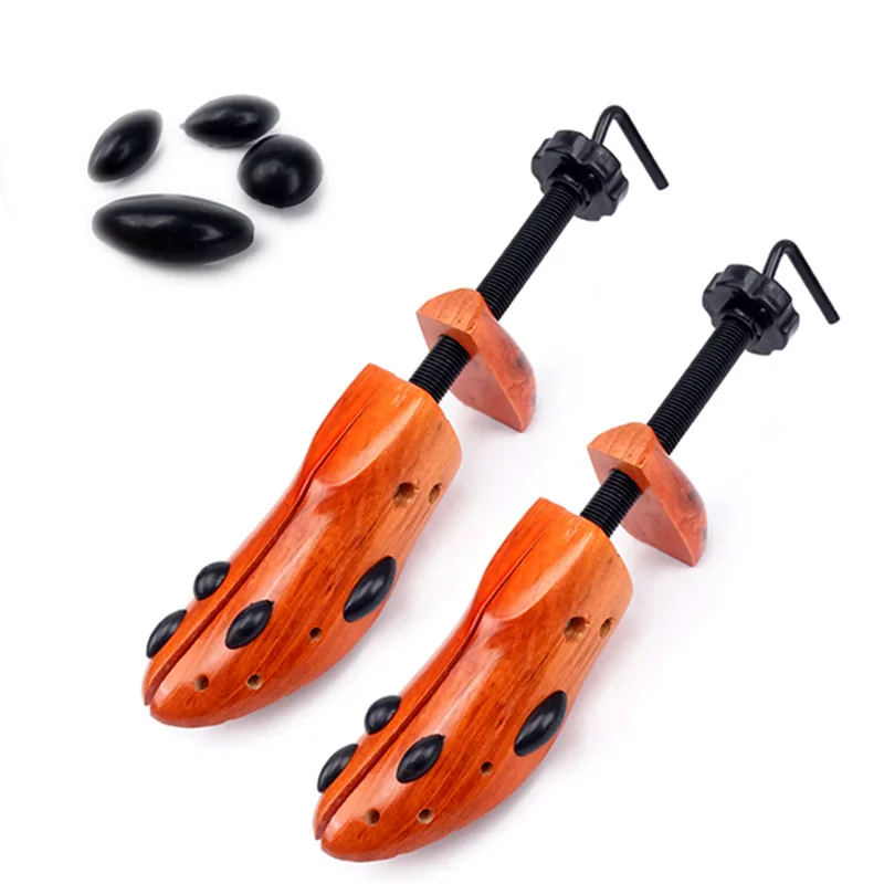 Extenseur de chaussures en pin marron, chaussures extensibles en bois massif, civière de dernière chaussure, escarpins en bois réglables, extenseur de bottes