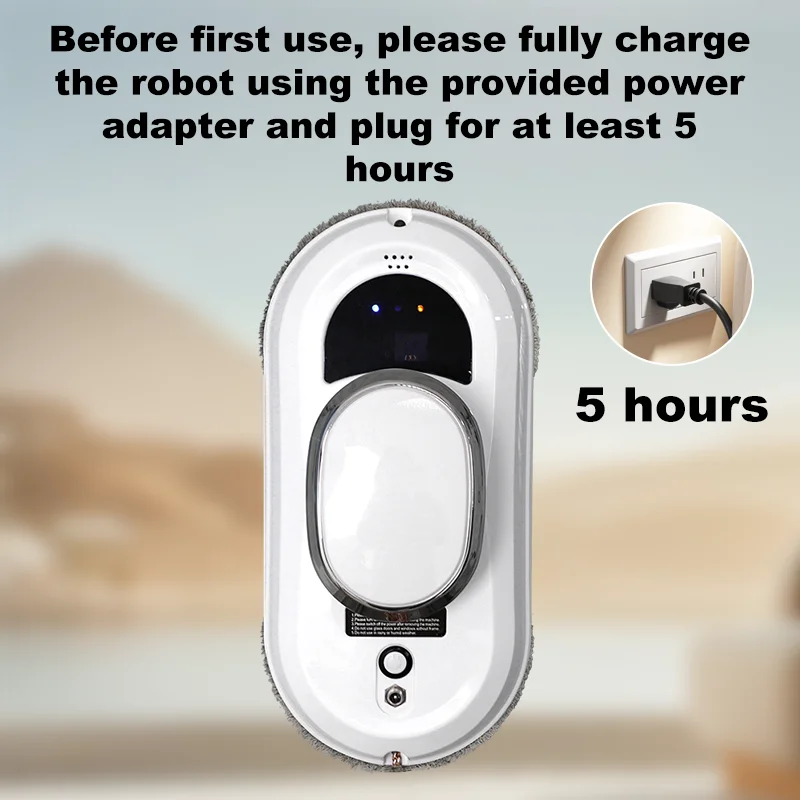 Интеллектуальный, ультратонкий, полностью автоматический ультразвуковой робот для мытья окон с водяным распылением, электрическая очистка окон с дистанционным управлением