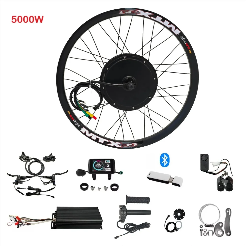 

72V 5000W MTX39 Rear Motor Wheel Ebike Conversion Kits with 100A Sabvoton Controller for Electric Bicycle 26" 27.5" 29"