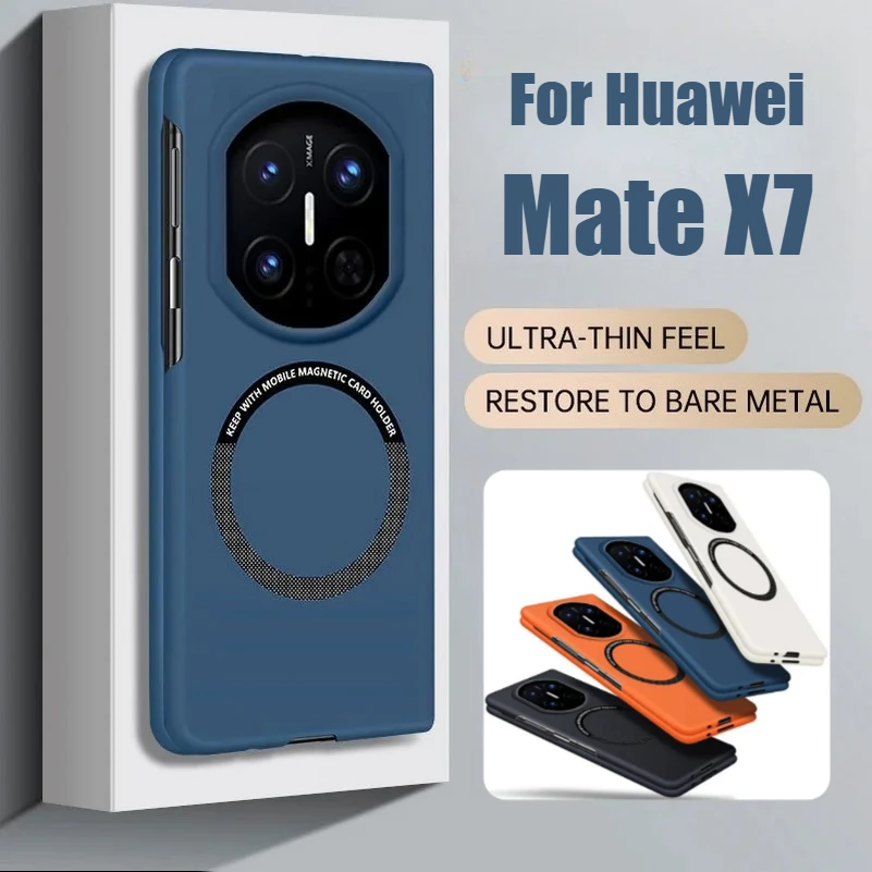 

Ultra-thin Minimalist Frameless Protect Phone Case For Huawei Mate X7/6/5/3 Skin Feel Matte Magnetic Wireless Charge Fold Cover