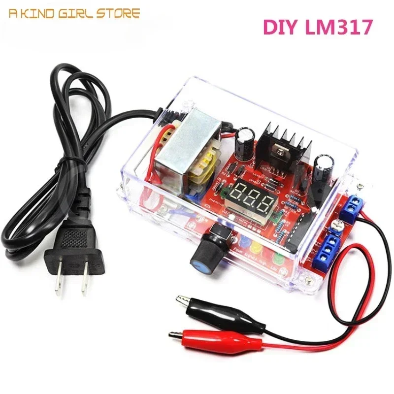 DIY Kit LM317 Adjustable Regulated Voltage 110V 220V to 1.25V-12.5V Step-down Power Supply Module PCB Board Electronic kits