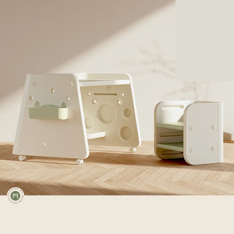 

Children's Table and Chair Set Multi-functional Painting Board Two-in-One Plastic Baby and Children's Study Table