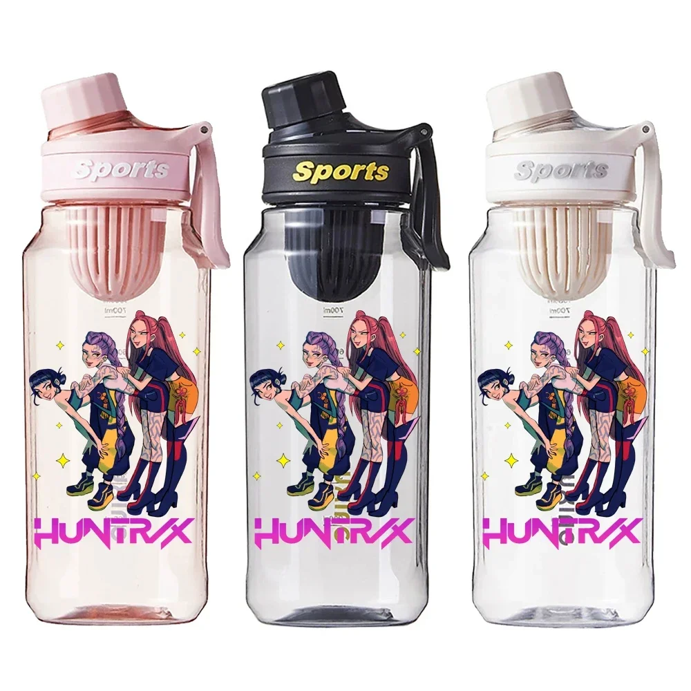 750ML 케이팝 데몬 헌터즈 사자 보이즈 타이거 물병 누수 방지 학교 체육관 여행 러닝 하이킹 타임 마커 베스트 셀러