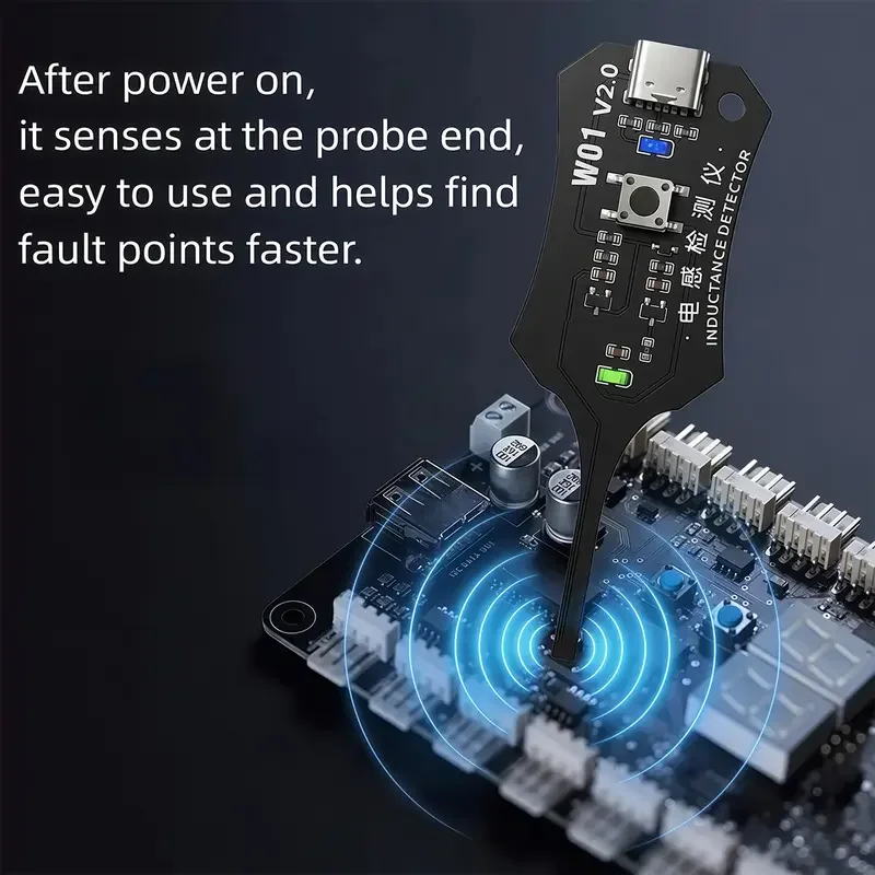 OSS W01 V2.0 Induktivitätstester Motherboard-Spulentester Elektronische Leiterplatten-Induktordetektor für Handy-Motherboard-Komponenten – Detail 6