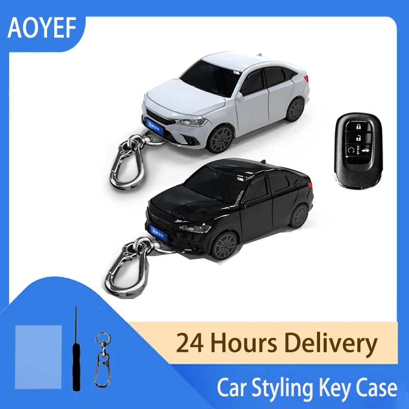 For Eleven Generation 11 Civic HATCHBA Appearance For Honda Civic Accord Vezel 2022 Car Key Case Cover Fob Keychain Accessories