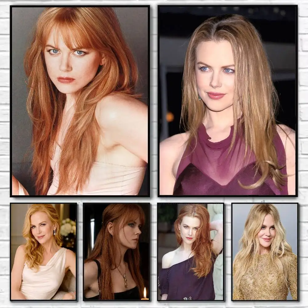 Nicole K-kidman Poster Self-adhesive Art Waterproof Paper Sticker Coffee House Bar Room Wall