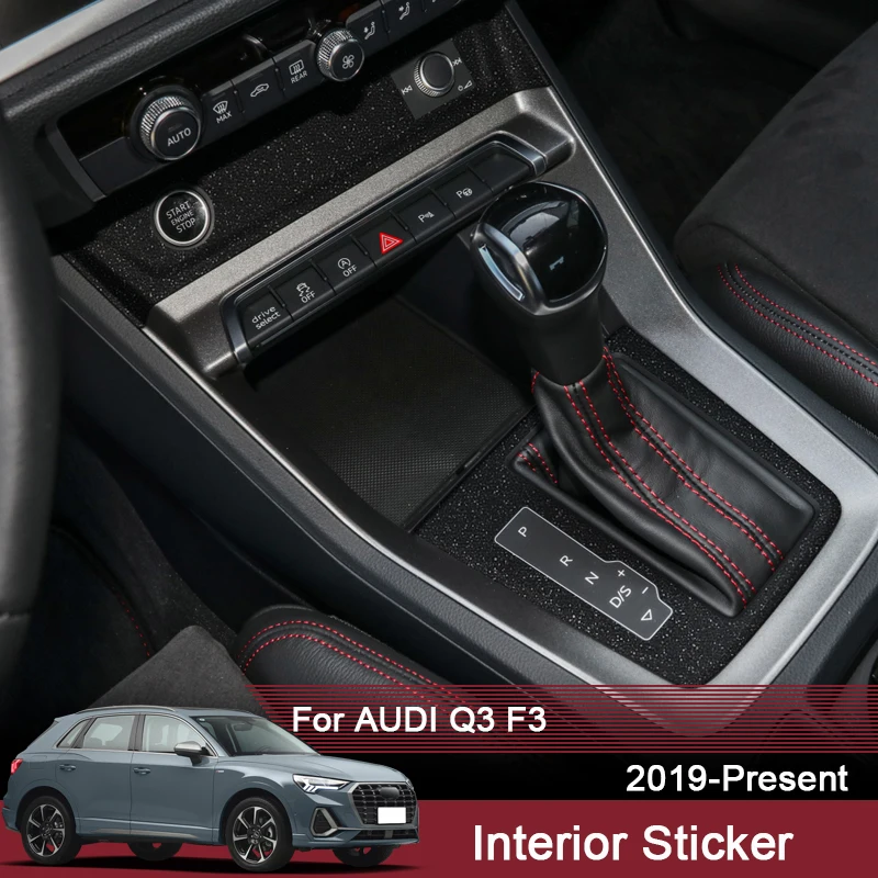 

For Audi Q3 F3 2019-2025 Car Interior Sticker Windows Contol Decal Inner Door Gear Panel Protective Film Auto Accessories