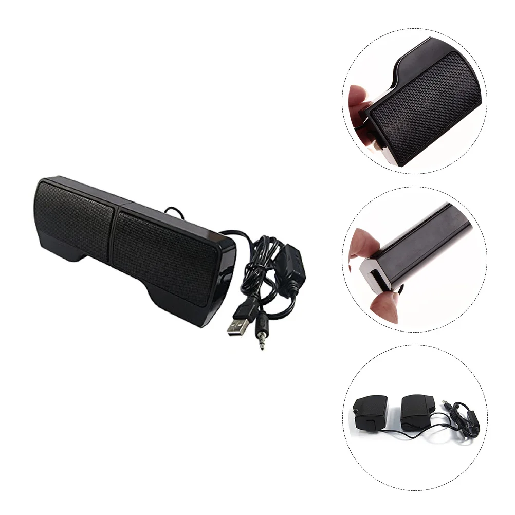 

1 Pair Usb Mini Speakers For Computer Desktop Clear Sound Portable Compact Loudspeaker Box Music Player Home Office Use