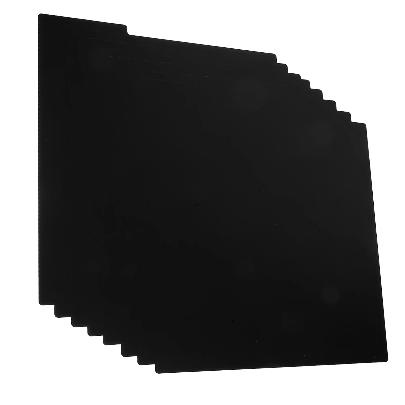 

8pcs Comic Book Divider PVC Vinyl Record Organizer Tabs Sturdy Waterproof Ideal for Home Office Notebook Use Black Index Card