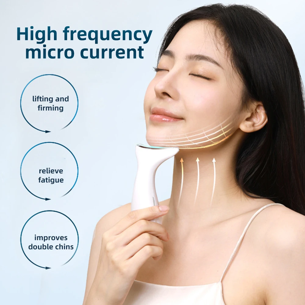 Neck Anti Wrinkle Heating Face Beauty Device Lifting Tighten Massager Electric LED Photon Face Wrinkle Remover Neck Skin Care