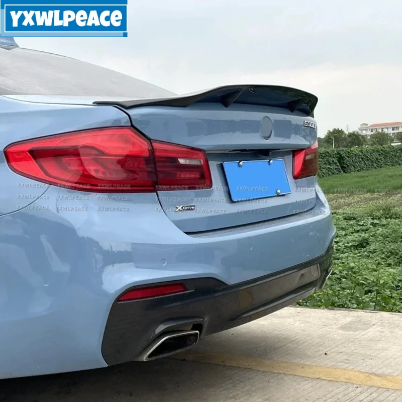 

For BMW 5 Series G30 M5 F90 2018-2022 R Style Real Carbon fiber Rear Trunk Wing Spoiler Body Kit Accessories