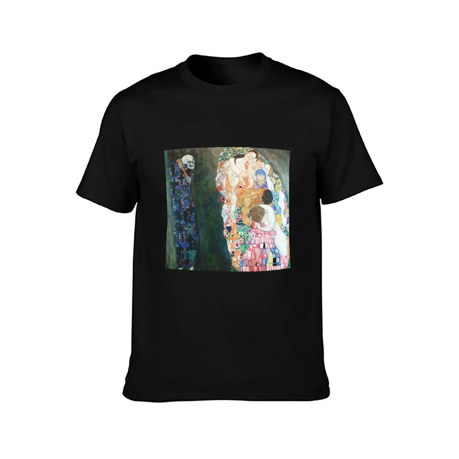 HD. Death and Life, by Gustav Klimt . HIGH DEFINITION T-Shirt All Match Print Short Sleeve Top