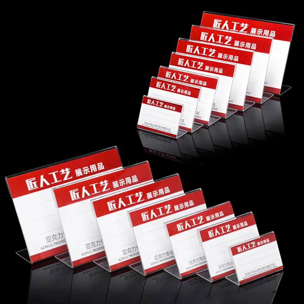 Clear Desk Meeting Office Place Card Holder Multi-function Transparent Acrylic Display Holder Stand