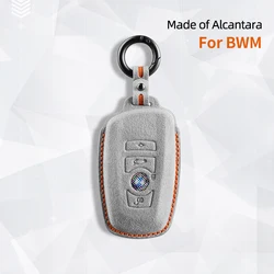 New suede Car Key protection shell For BMW 3 4 5 Series 530i 550i 320i F20 F21 F30 F31 F25 F01 F02 auto key case accessories