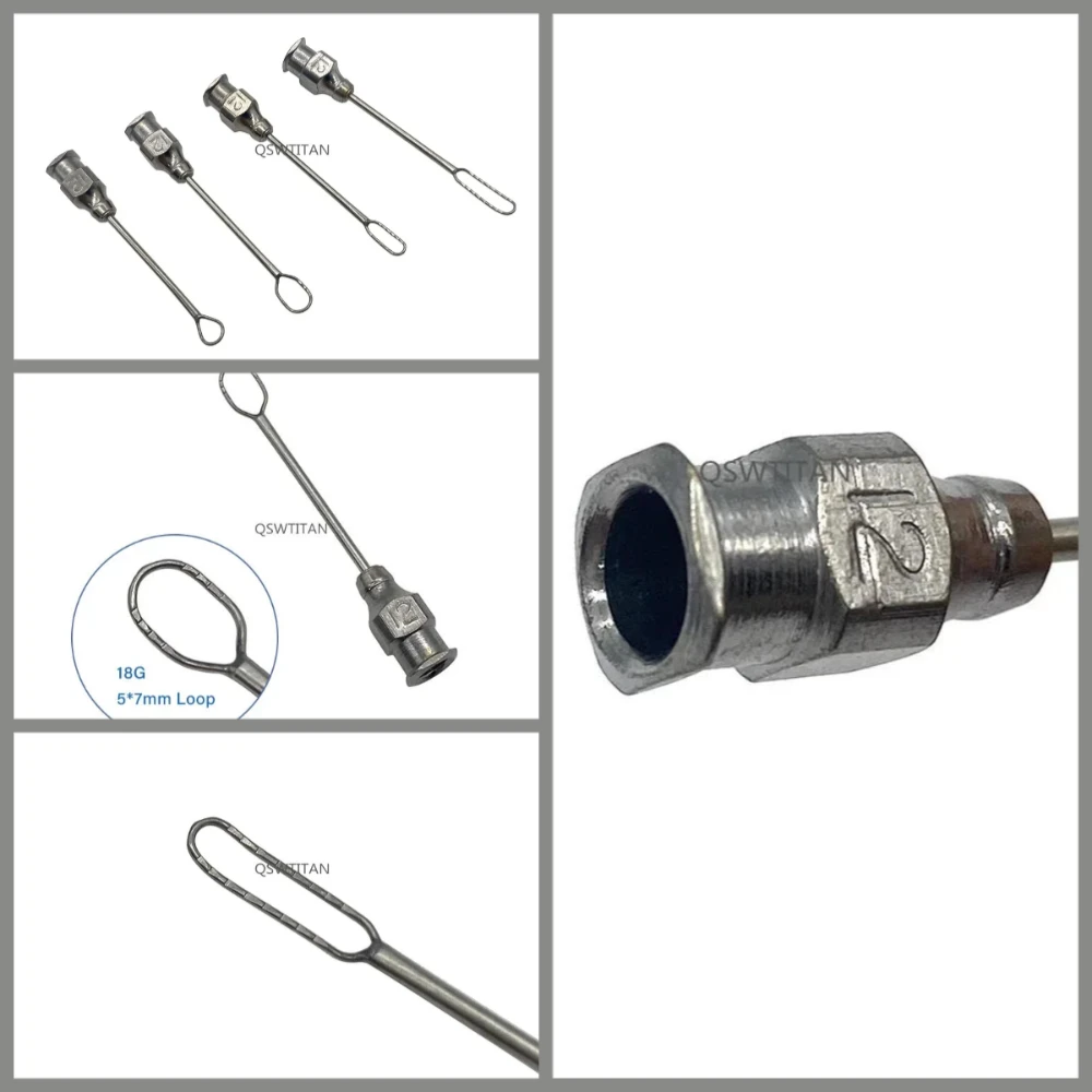 QSWTITAN حلقات عدسة العيون من الفولاذ المقاوم للصدأ عدسة حلقة طرف أداة جراحية للعين أدوات الجفن
