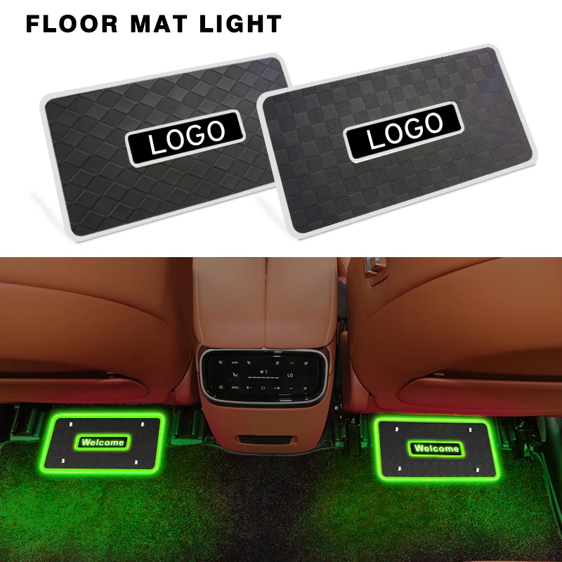 For Tesla ModelY 2/4-in-1 car floor mat decorative light accessories ,LED neon lights environment APP General Motors interior