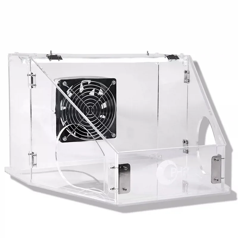 Acrylic polished dust-proof sealed box vacuum cleaner LED lamp water sticker micro-engraving